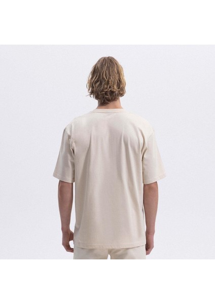 EM391-ECR Bisiklet Yaka Erkek T-Shirt - Bej