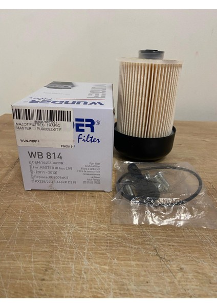 Wunder WB814 Yakıt Filtresi Renault Master 2.3 (3) / Trafic 2.3 / Opel Vivaro B 1.4 / Movano B 2.3 164038899R