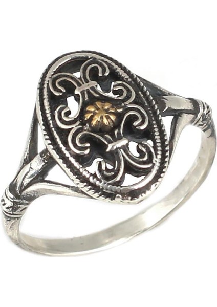 925 Ayar Gümüş Ve Bronz Karışımı Otantik Yüzük