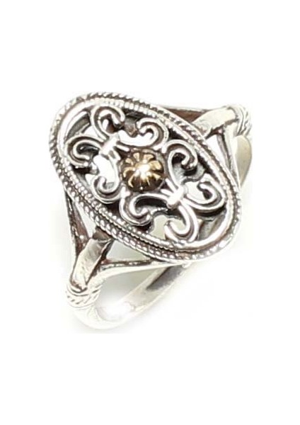 925 Ayar Gümüş Ve Bronz Karışımı Otantik Yüzük