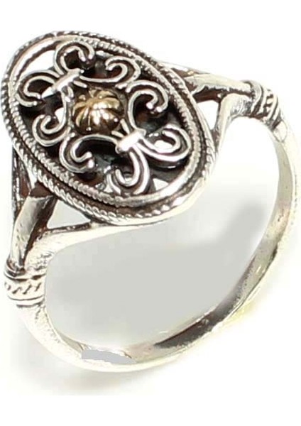 925 Ayar Gümüş Ve Bronz Karışımı Otantik Yüzük