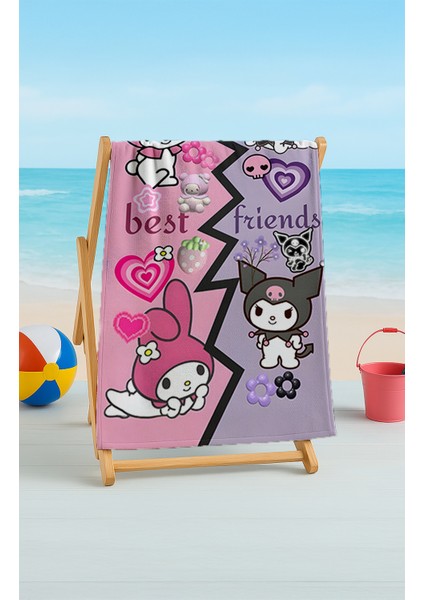 Kuromi Best Friends Plaj Havlusu – Sevimli ve Eğlenceli Tasarım modelleri