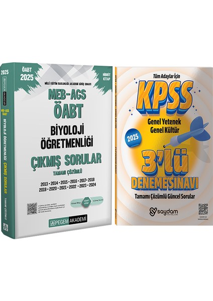2025 Meb-Ags-Öabt Biyoloji Öğretmenliği Tamamı Çözümlü Çıkmış SORULAR(HIBRIT,110 SAYFA,600 Soru)