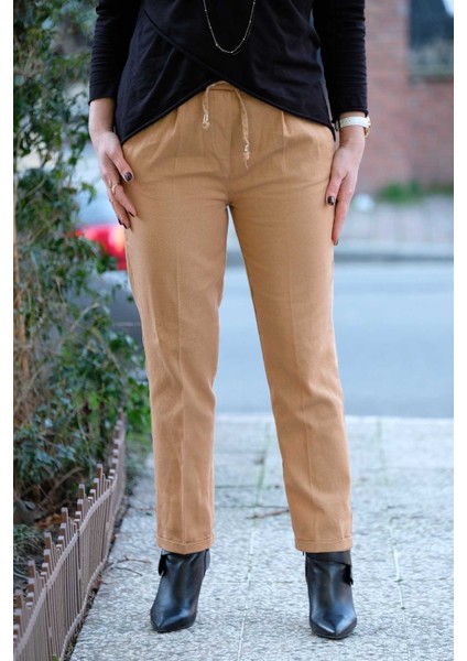 Beli Lastikli Gabardin Pantolon