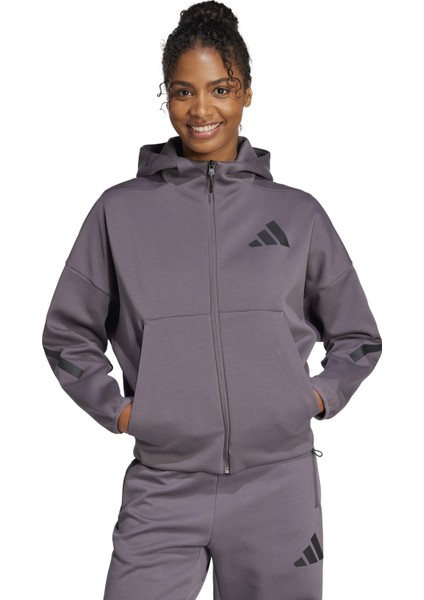 Adidas W Z.n.e. Fz Eşofman Üstü Gri JD5985