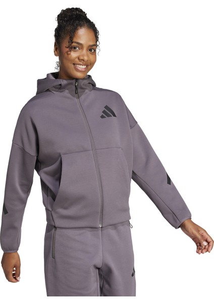 Adidas W Z.n.e. Fz Eşofman Üstü Gri JD5985