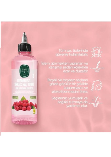Frambuazlı Sirke Saç Toniği 100 ml x 3 Adet