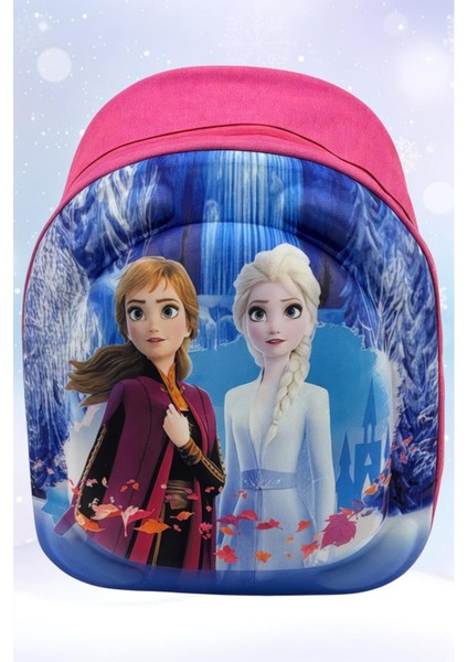 2-6 Yaş Anaokulu Kreş Elsa Frozen 3D Eva Baskılı Günlük Sırt Çantası ve Okul Çantası