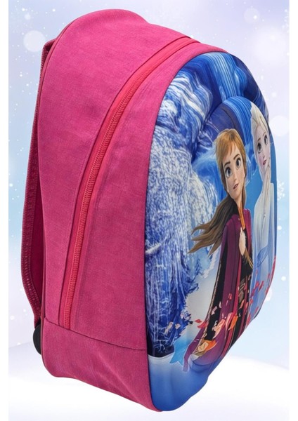 2-6 Yaş Anaokulu Kreş Elsa Frozen 3D Eva Baskılı Günlük Sırt Çantası ve Okul Çantası