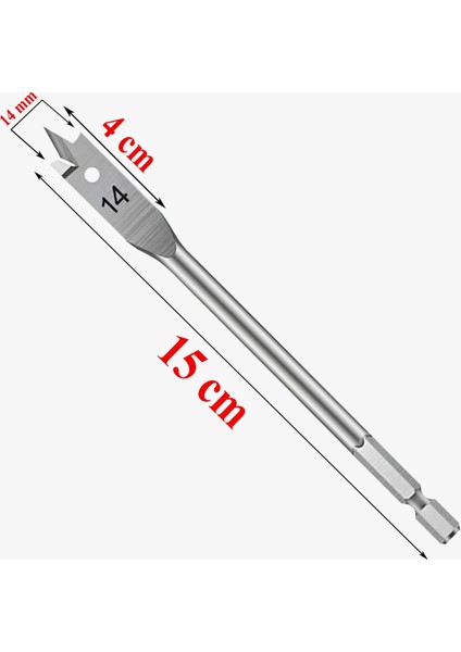 Ağaç Yaprak Matkap Ucu Hex Saplı 14 mm