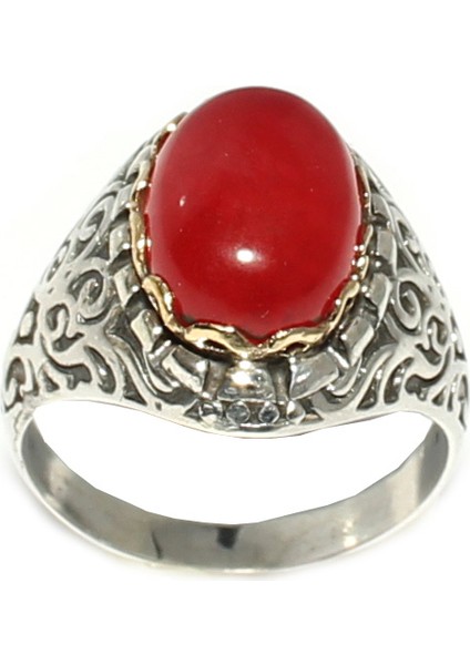 Akik Taşlı Konstantinapol Tasarım Otantik Yüzük fiyatları