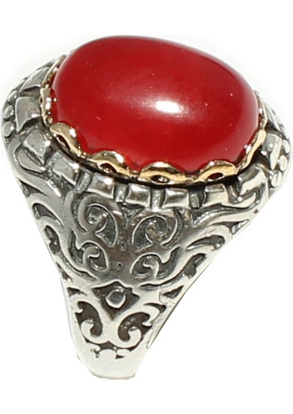 Akik Taşlı Konstantinapol Tasarım Otantik Yüzük modelleri