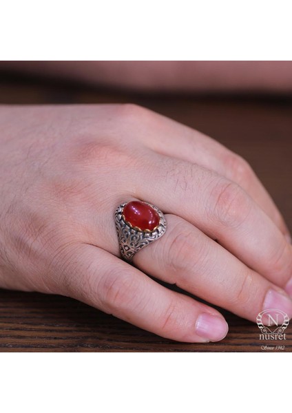 Akik Taşlı Konstantinapol Tasarım Otantik Yüzük indirimleri