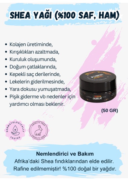 Shea Butter Karite Yağı %100 Saf ve Doğal 50 gr