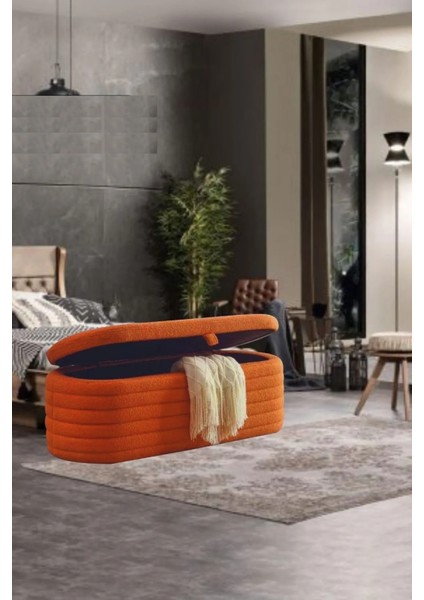 Most Hallow Kapitoneli Sandıklı Bench 08 Tarçın Bukle Kumaş (Evinize Teslim)