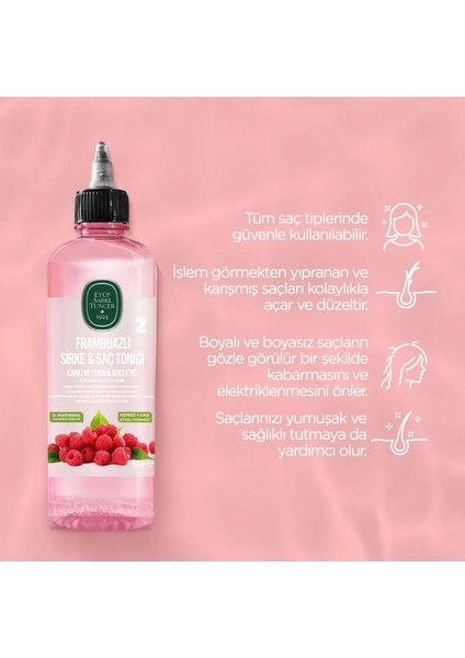Saç Toniği 500 ml Frambuazlı Sirkeli 6'lı fırsatları