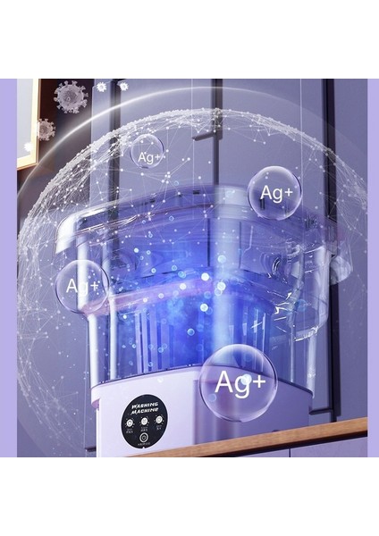 Mini Katlanabilir Çamaşır Makinesi Kamp, Karavan, Seyahat, 220V Girişli