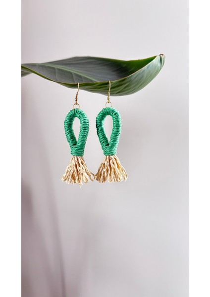 Handmade Püsküllü Küpe