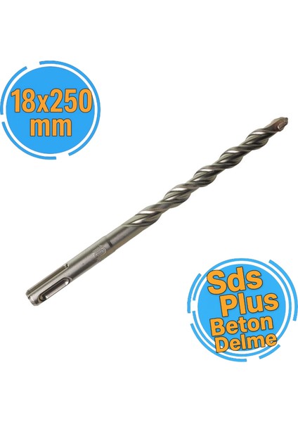 Sds Plus 2 Kanallı Beton Delme Matkap Ucu 18X250 mm