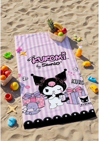 Kuromi Plaj Havlusu – Tatlı Kuromi ile Renkli Plaj Keyfi