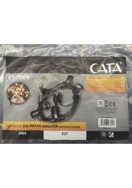 Cata Sarmaşık Dış Mekan Armatür - CT-7069 E27 Duy fırsatları