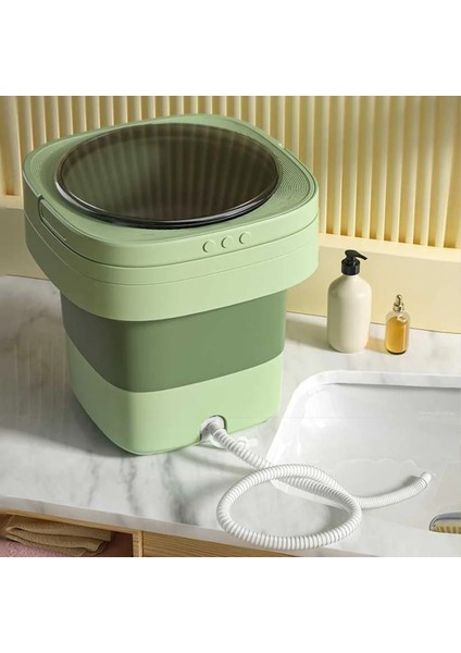 Mini Katlanabilir Çamaşır Makinesi Kamp, Karavan, Seyahat, 220V Girişli