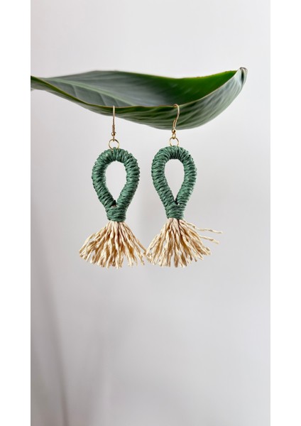 Handmade Püsküllü Küpe