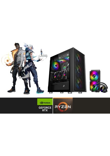 Ryzen 5 7600X 16 GB Ddr5 1 Tb M2 SSD Sıvı Soğutma Rtx 5060TI 16 GB Oyuncu Bilgisayar