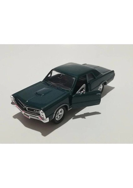 Pontiac Gto 1965 12 cm 1/36 Ölçek Diecast Klasik Metal Model Çek Bırak Araba Yeşil