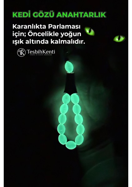 Arpa Tane Kedi Gözü Anahtarlık