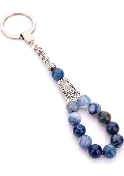 10 MM Mavi Akik Taşı Tesbih Anahtarlık fırsatları