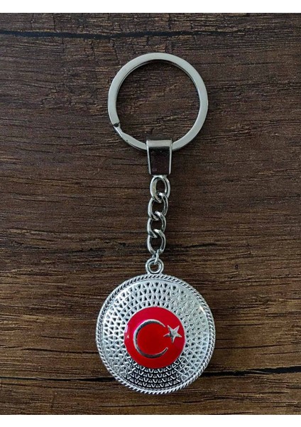 Türk Bayrağı Model Metal Anahtarlık