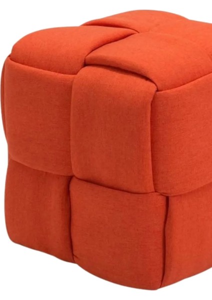 Most Spiral Kare Puf 09 Tarçın Kadife Kumaş (Evinize Teslim)