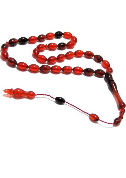 Alacalı Sistemli Toz Kehribar Tesbih