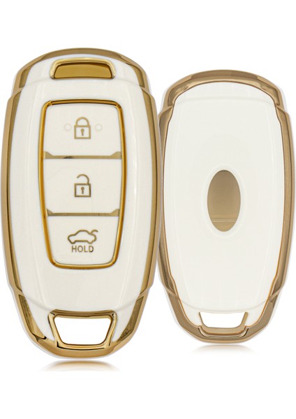 Kona 3 Buton Smart Nano Anahtar Kılıfı Beyaz