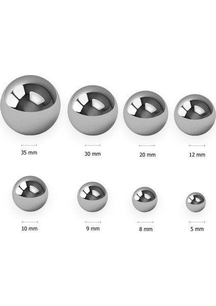 24 mm Tane Bilya Misket (5 Adet) Çok Amaçlı Demir Bilya (24MM)