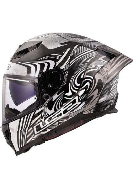Dragon Karbon Enthum Siyah-Gri Kask