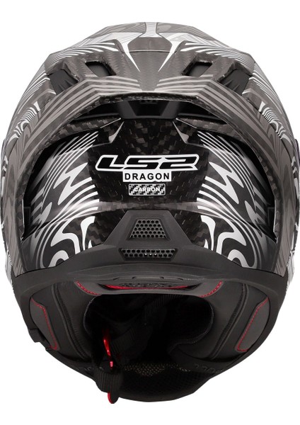Dragon Karbon Enthum Siyah-Gri Kask