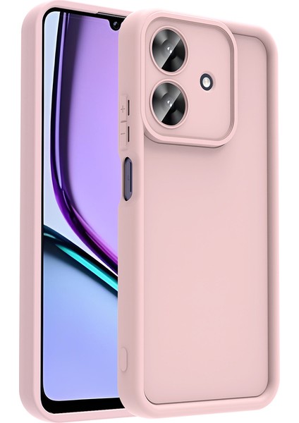 Realme Note 60 Kılıf Kamera Korumalı Ananas Kapak - Pembe