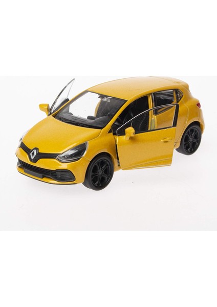 Renault Clio 4 Rs 12 cm 1/36 Ölçek Diecast Metal Model Çek Bırak Araba Sarı