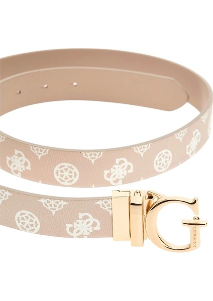 Kadın Bej Erica Çift Taraflı Kemer 30 mm
