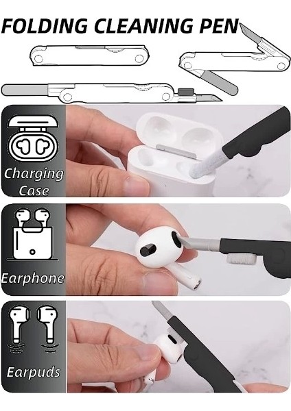 Çok Fonksıyonlu 7 In 1 Aırpods Klavye Ekran Kulaklık Temızleme Kıtı
