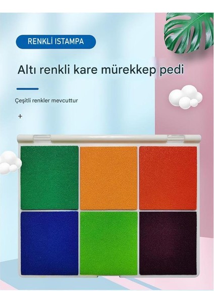 6 In 1 Arada Istampa Büyük Boy 165*127MM Çok Renkli Mürekkep Pedi fırsatları