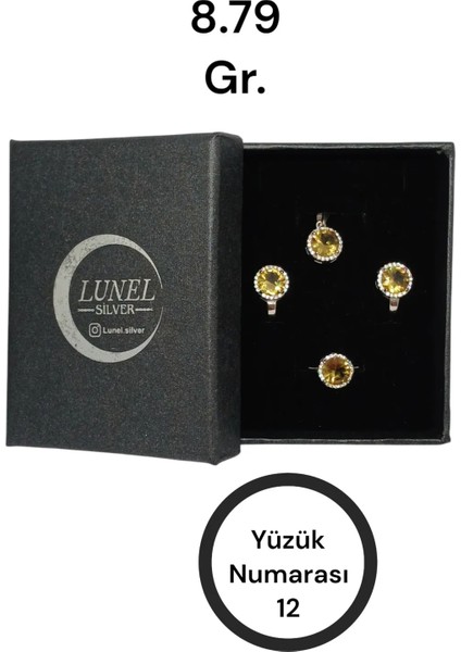 Zultanit Taşlı 925 Ayar Gümüş Takı Seti – Renk Değiştiren Kolye Ucu, Küpe ve Yüzük