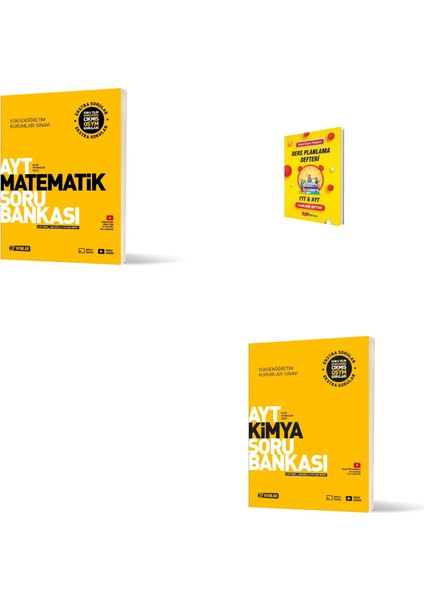 Ayt Matematik ve Kimya Soru Bankası + Planlama Defteri