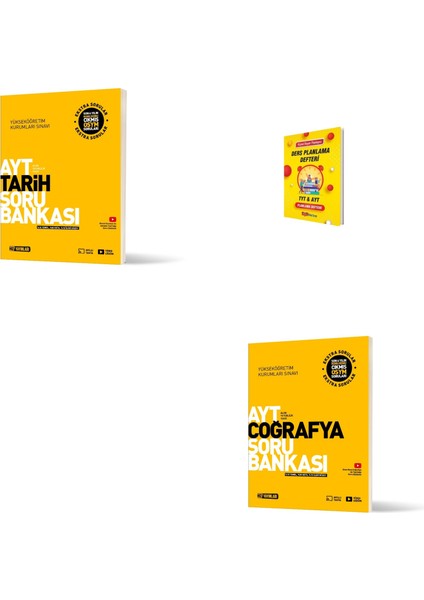 Ayt Tarih ve Coğrafya Soru Bankası + Planlama Defteri
