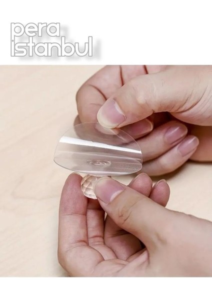 6 Adet Kolay Monte Edilebilen Kristal Yapışkanlı Dolap Çekmece Kulpu Dekoratif Mutfak Banyo Askısı