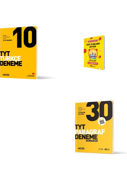 Tyt Türkçe ve Paragraf Deneme Seti + Planlama Defteri