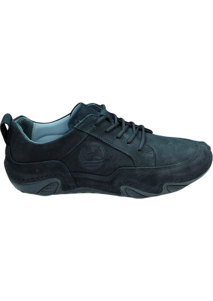 325-S Mr Erkek Siyah Nubuk Deri Günlük Spor Ayakkabı