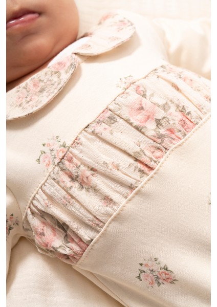 Zarif Çiçek Desenli Şapkalı Tulum fırsatları